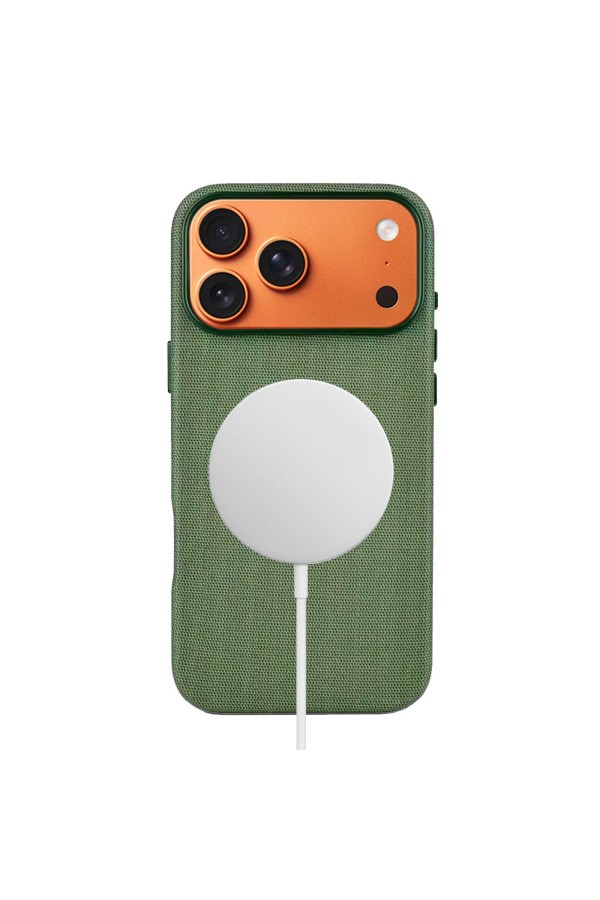 Coque en tissage technique avec MagSafe pour iPhone 18 /17 Pro-Vert