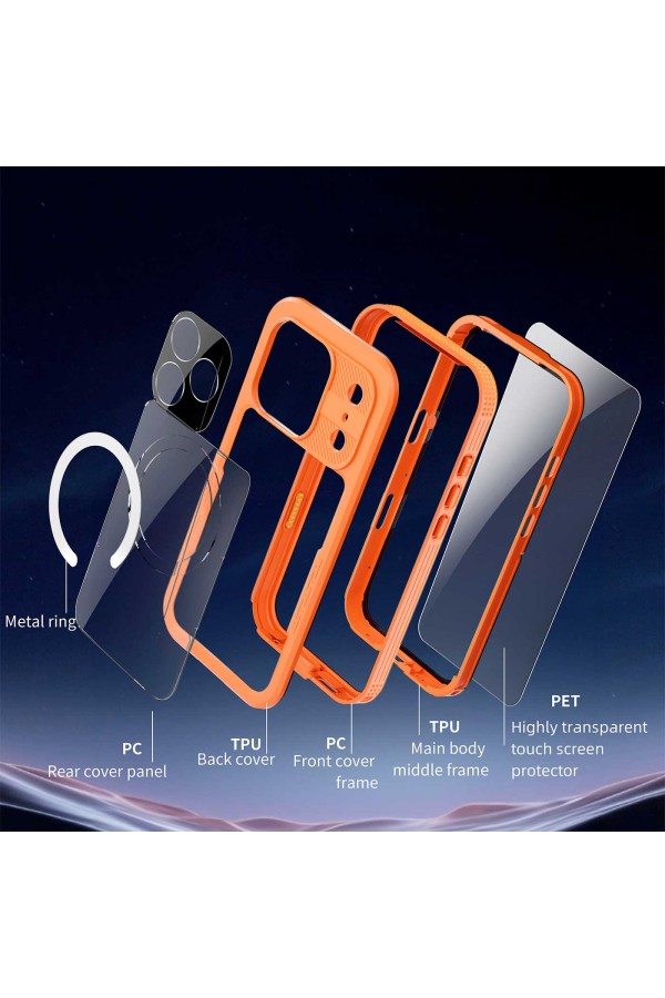Waterproof case iPhone 18/17Pro Exploded view