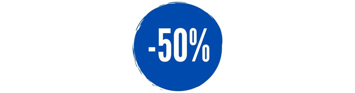 -50% DE REMISE