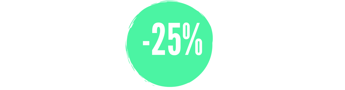 - 25 %