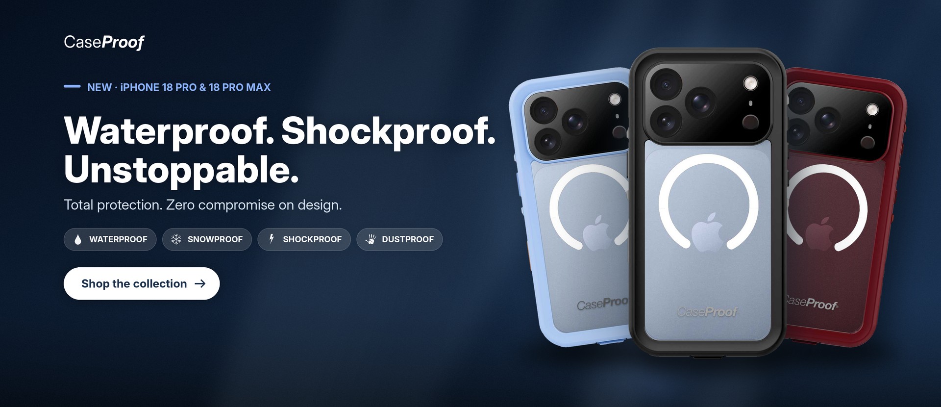 iPhone 18 & 18 Pro Max caseproof waterproof shock protection